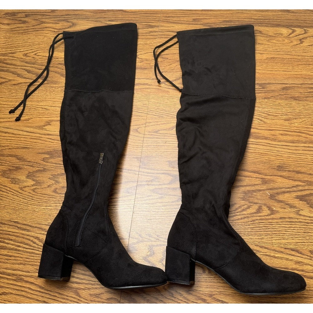 Grace Boots Women's 10 Knee High Black Suede